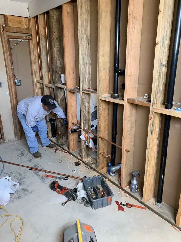 Commercial rough-in plumbing for Gas Line Repair in West Oak Hill